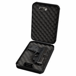 Bulldog Personal Safe W/Steel Combo Lock & Security Cable Blk Exterior 9.5X6.5X2