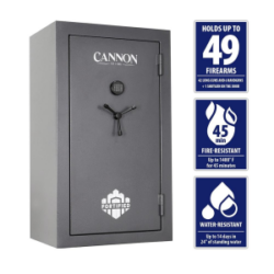 Cannon Fortified 49-Gun Gun Safe Dark Grey 60 Minutes Fire Rated